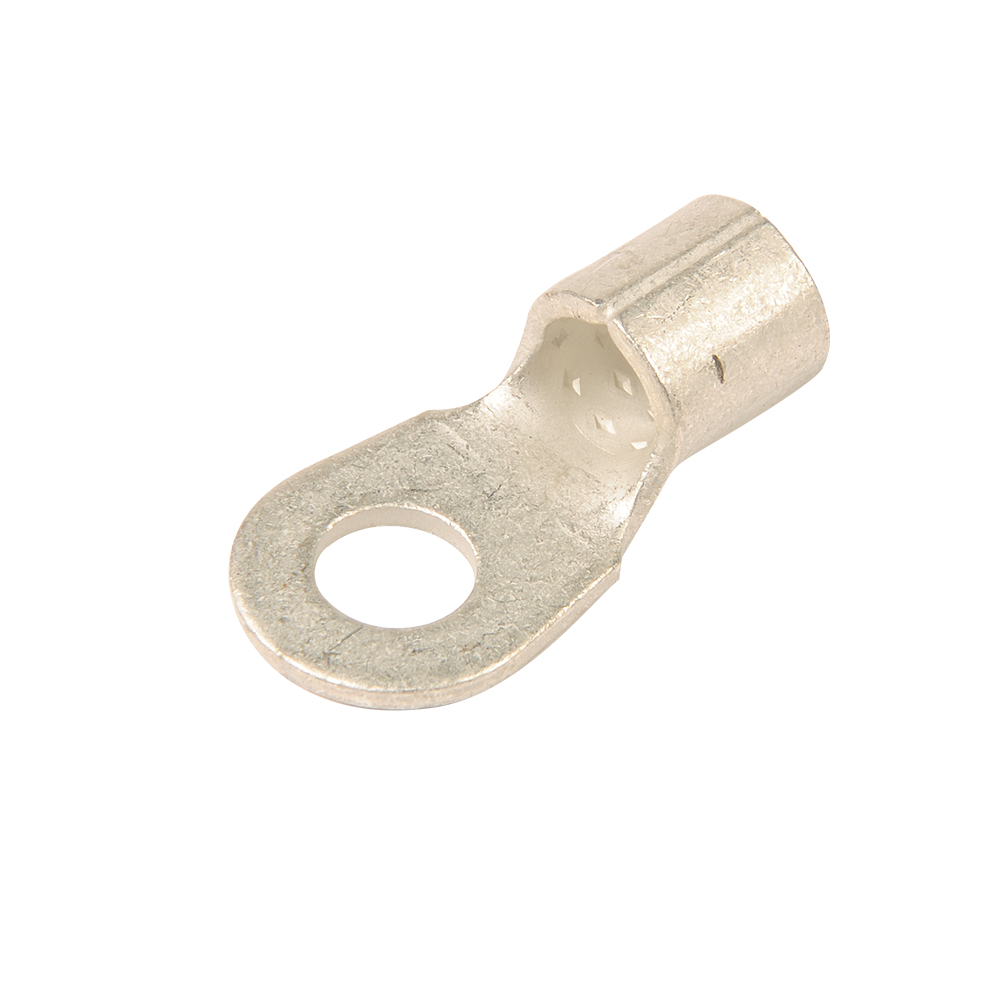 Universal Battery Cable Lug - 5/16 4Awg - Tin-Copper - Open End - 100 Ct Box