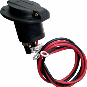 Universal Charger Receptacle - All Star Classic & Sport Models - Includes Female Receptacle, Protection Switch & Charger Harness Wires (Red & Blk)