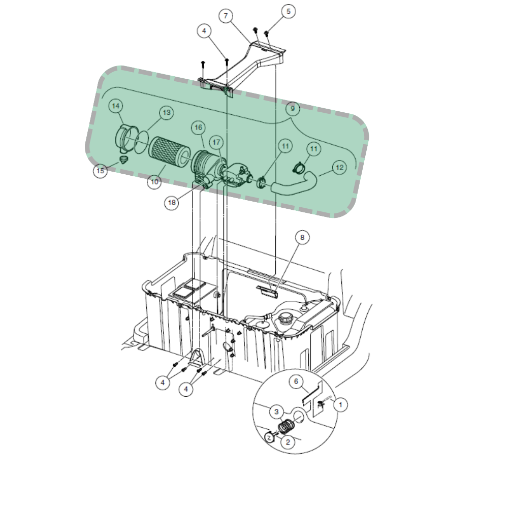 Universal Air Intake Assy Prec. Kawasaki Fe 350 (Oem102588301) - OEM #102588301