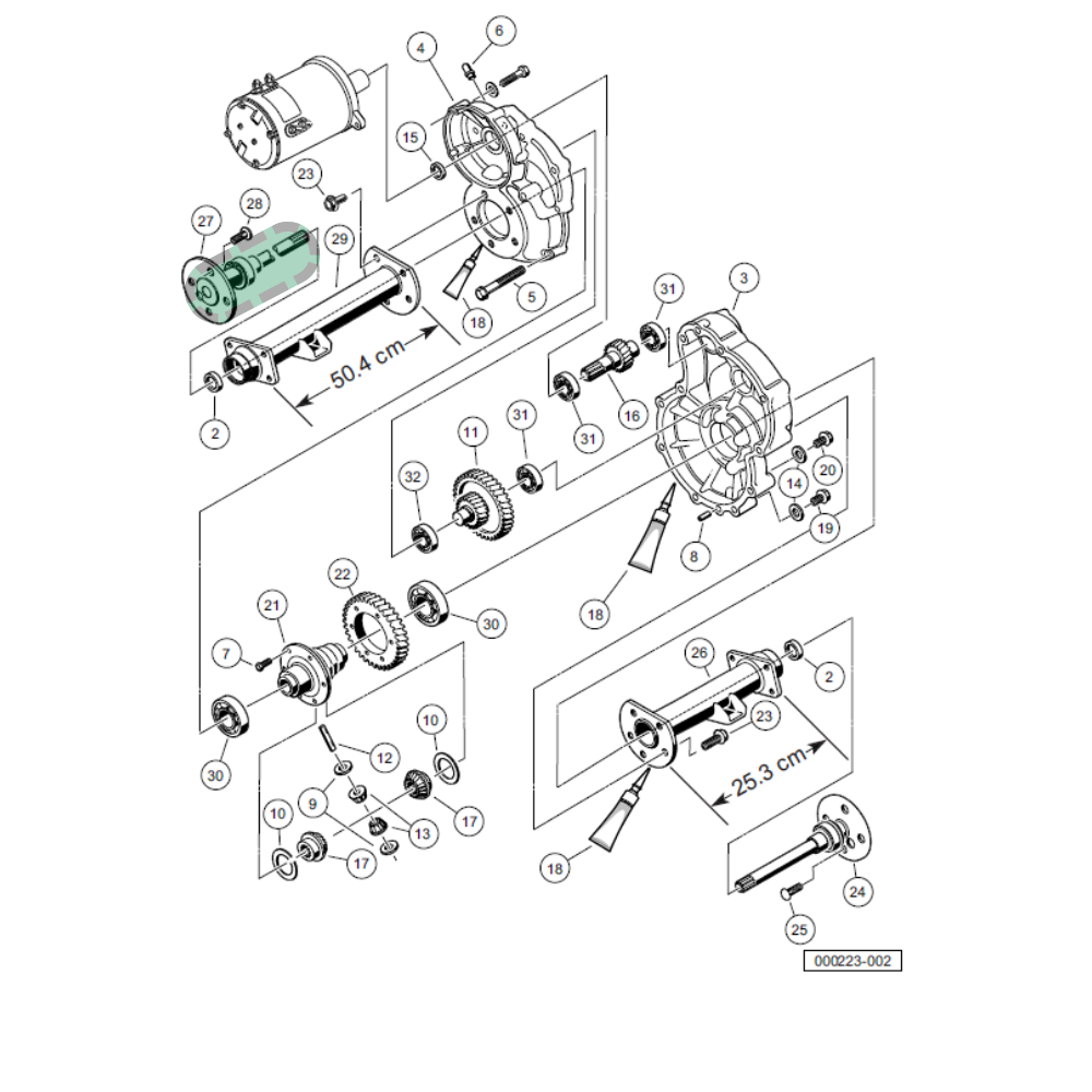 Club Car Precedent Axle Assembly - PRECEDENT - Pass Side, Includes Lug Stud - Oem# 102886501 - OEM #102886501