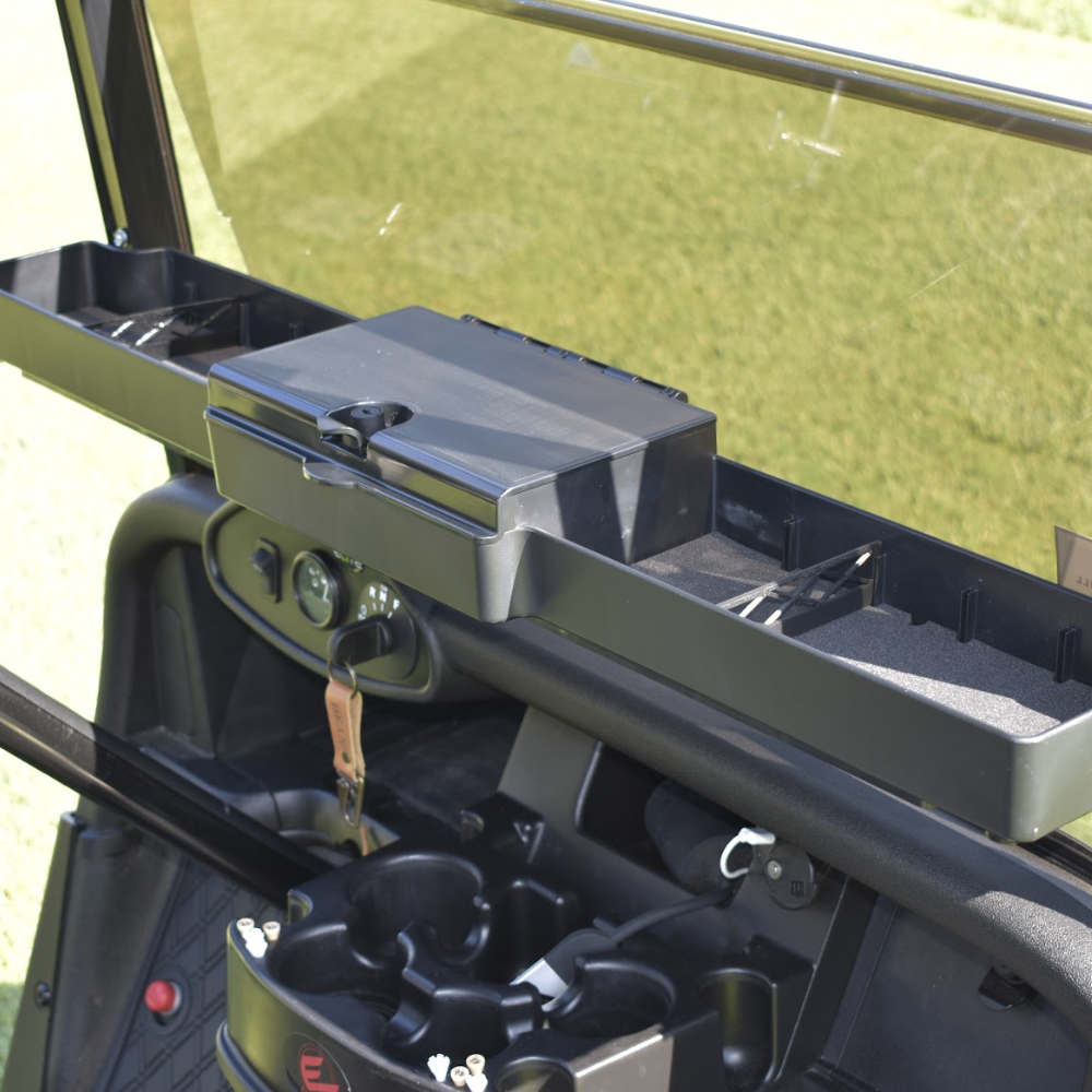 Club Car Dash Tray - Carbon Fiber..Mounting Brackets For Club Car And..A Pair Of Cup Holders