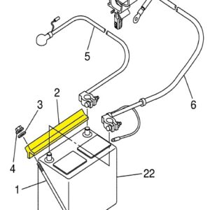 Yamaha Battery Hold Down - Plastic - Yamaha All Models Gas - Fits Oem #J55-H2136-00-00 - OEM #J55-H2136-00-00