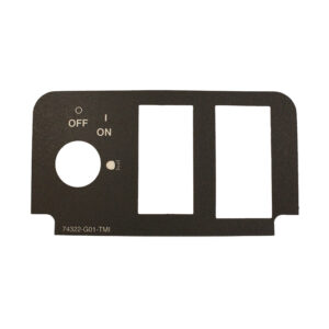 EZGO TXT Console Plate Label W/ Key Switch Light & F&R Switch - TXT 2000+ Electric - Oem# 74322-G01 - OEM #74322-G01