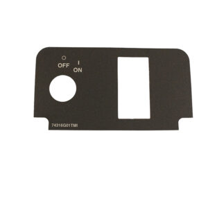 EZGO TXT Console Plate Label W/Key Switch & F&R Switch - TXT 2000+ Electric W/ No Lights - Oem# 74316-G01 - OEM #74316-G01