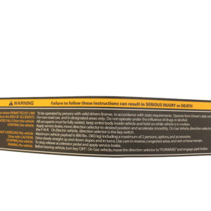 Universal Warning And Instuction Decal For Cup Holder (Oem#608522) - OEM #608522
